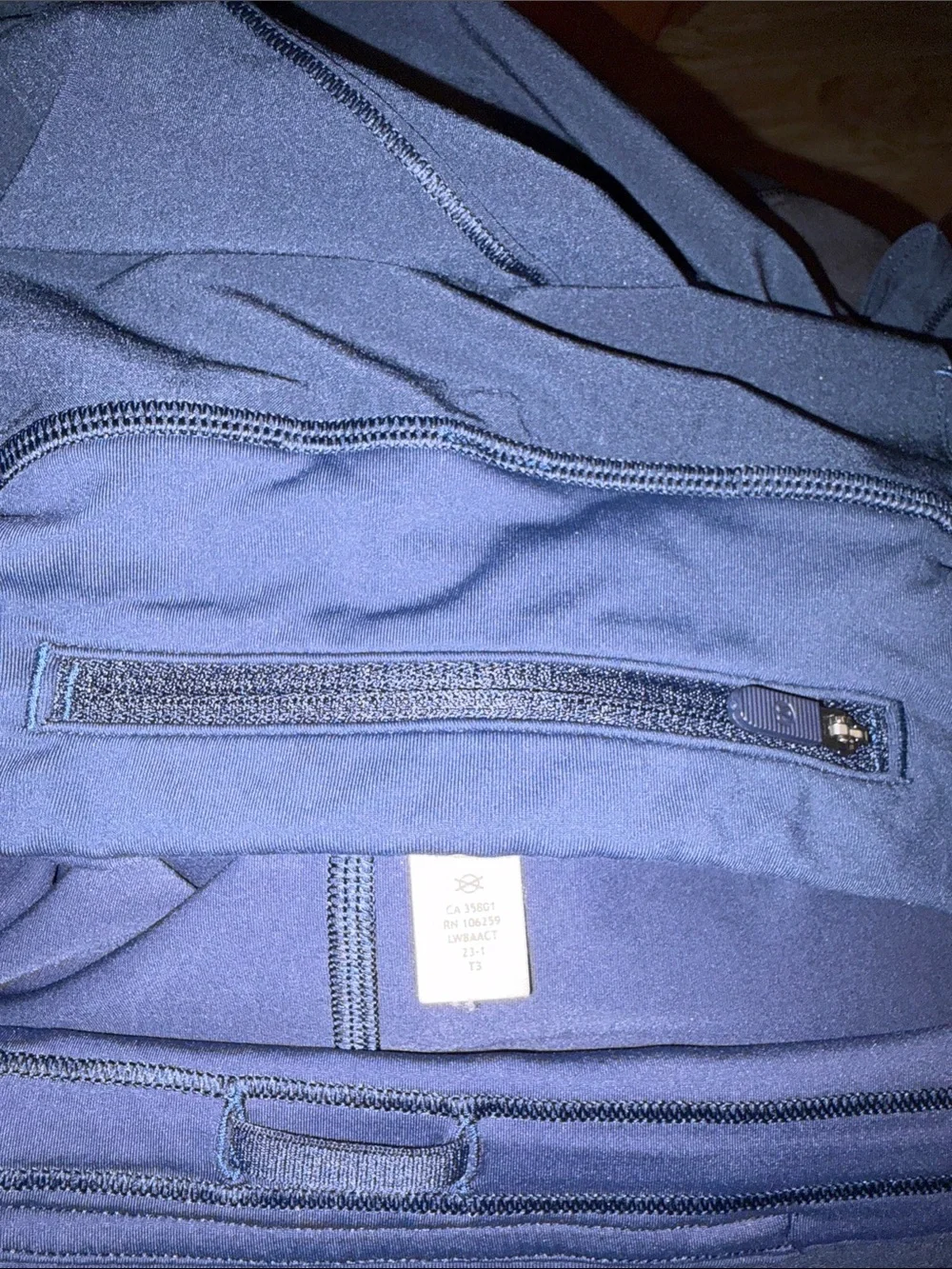 Lululemon Pace Rival Skort Skirt Navy Blue 4 Way Stretch Size 12 leg pockets EUC